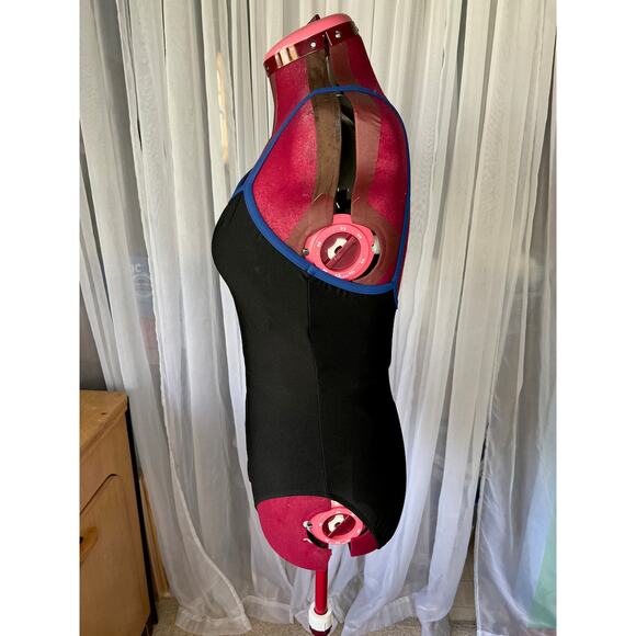 Miraclesuit one piece swimsuit Black blue trim size 12 - Picture 5 of 13